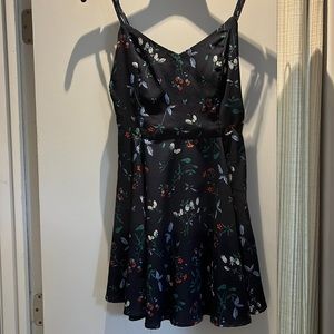 Dark blue floral dress